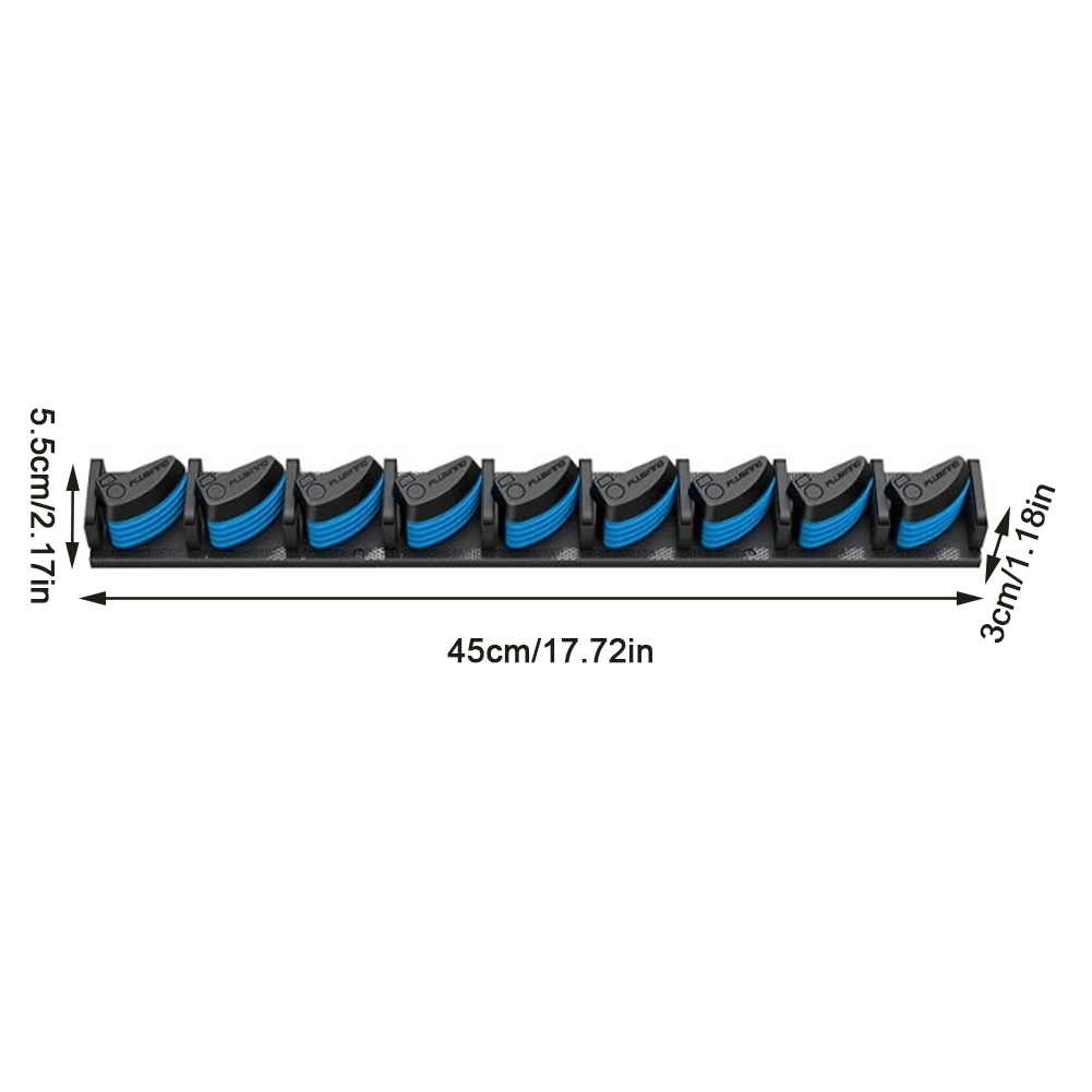 Wall-Mounted Fishing Rod Holder Vertical & Horizontal Pole Rack Up To 9 Rods Accessories Organizer Fishing Tools