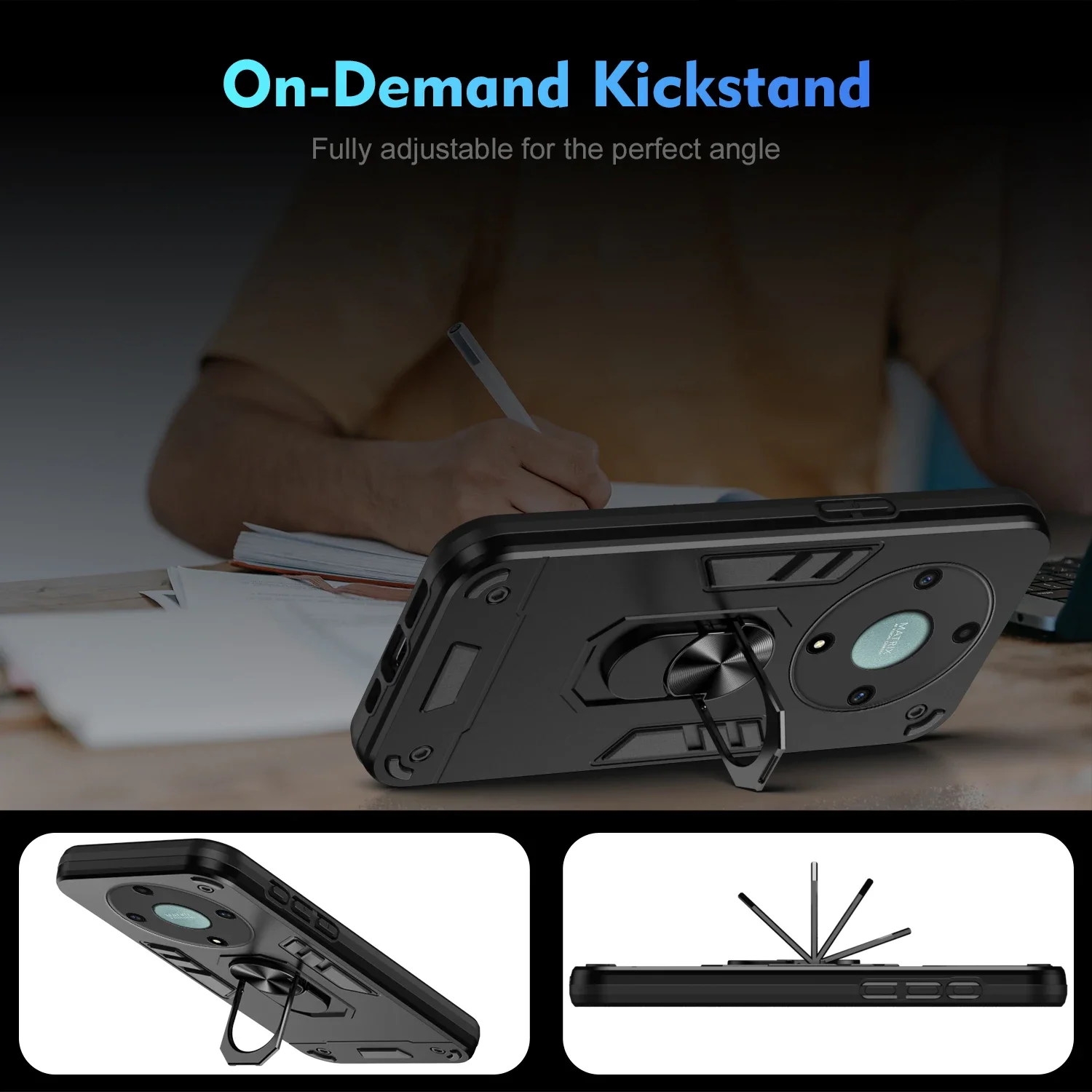 All-Terrain Armor Case with Magnetic Ring Holder - Shockproof Phone Cover