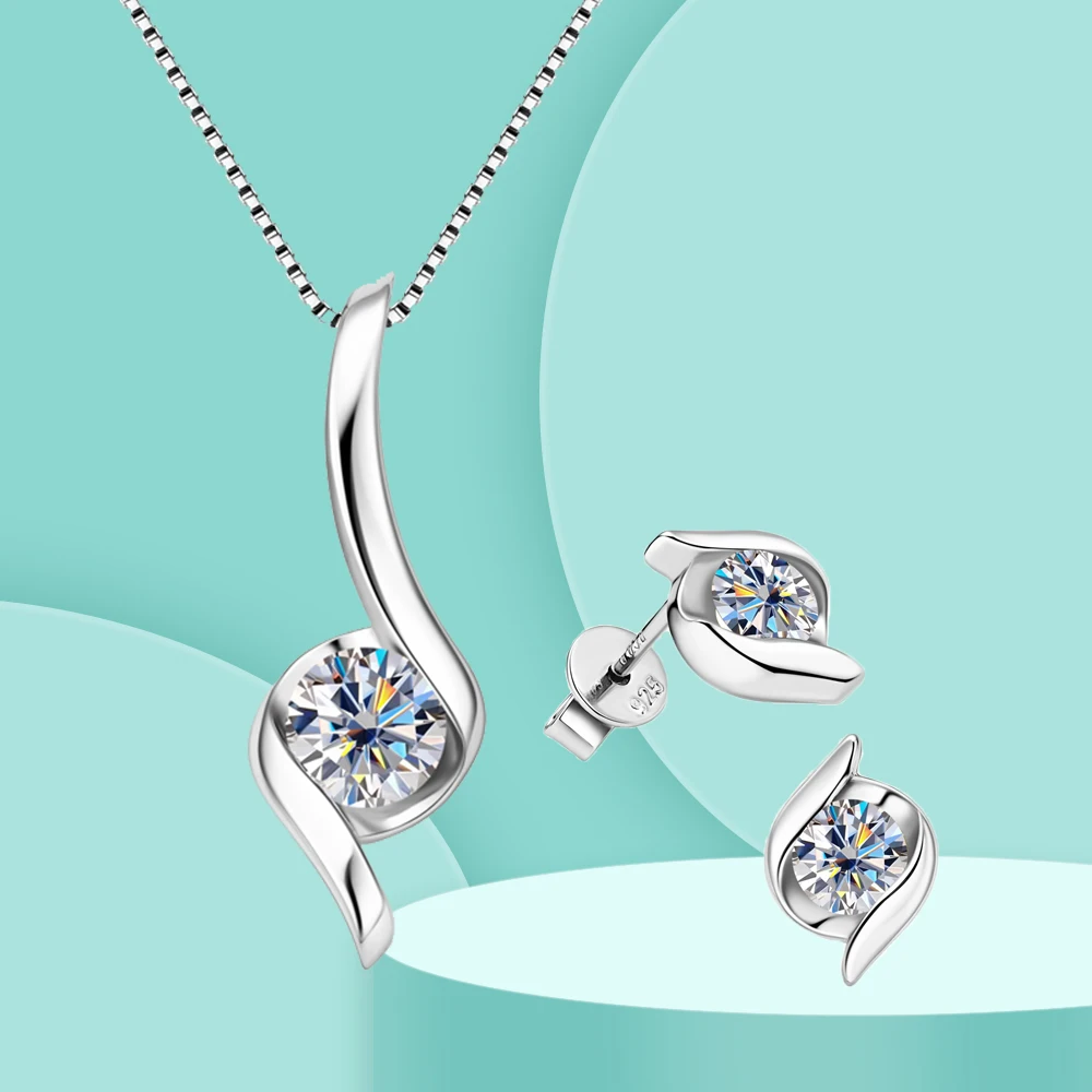 

Серьги-гвоздики AINUOSHI из серебра 6,5 пробы с муассанитом, 5 мм, 925 мм