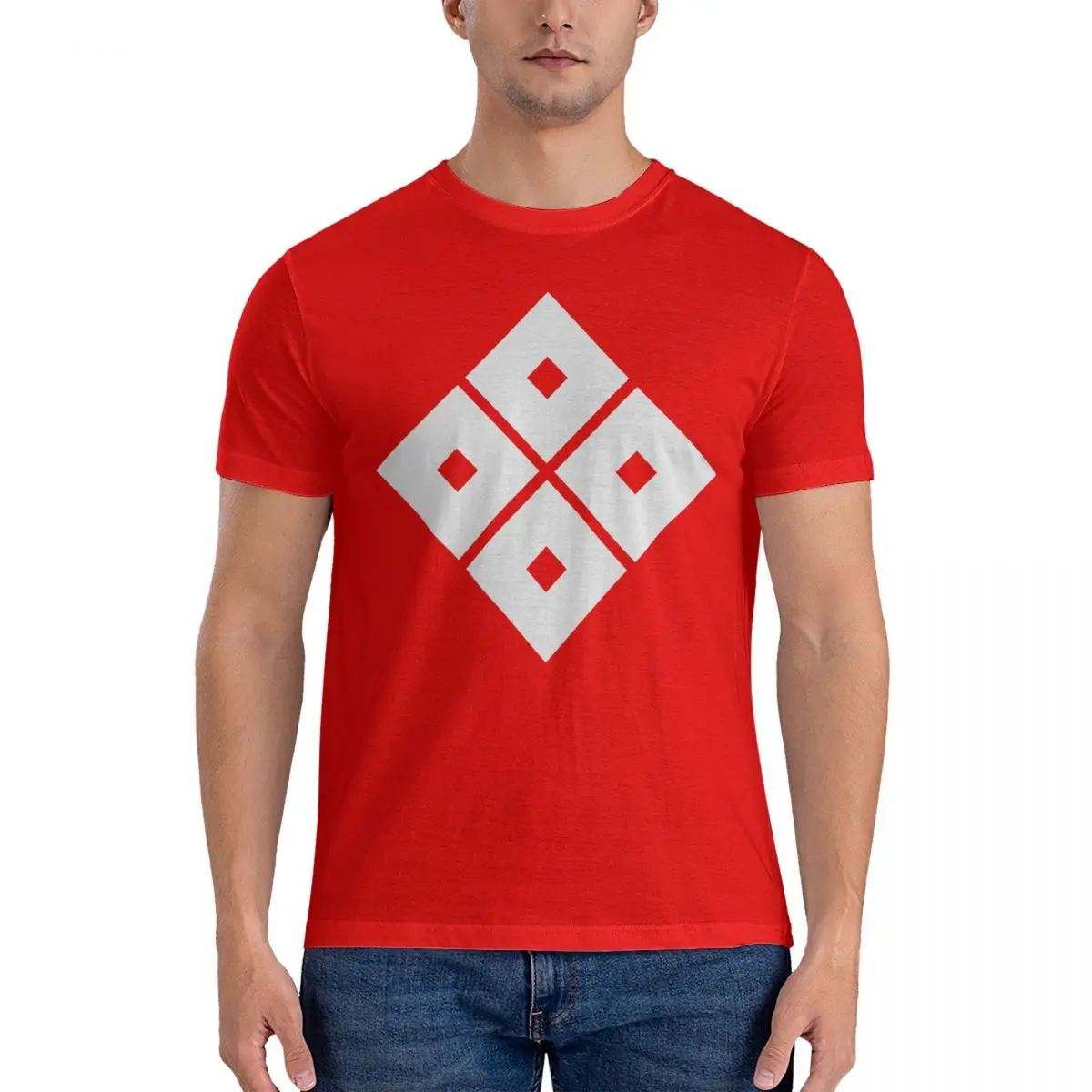 Camisetas Kamei novedosas para hombre, de algodón, con cuello redondo y logotipo del clan japonés, camisetas de manga corta con gráficos.