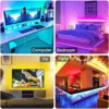 1M/3M/5M Bluetooth App Control 5V LED Light String Computer Desk DIY Backlight 5050 RGB Tape Home Decoration Lights Strip 6