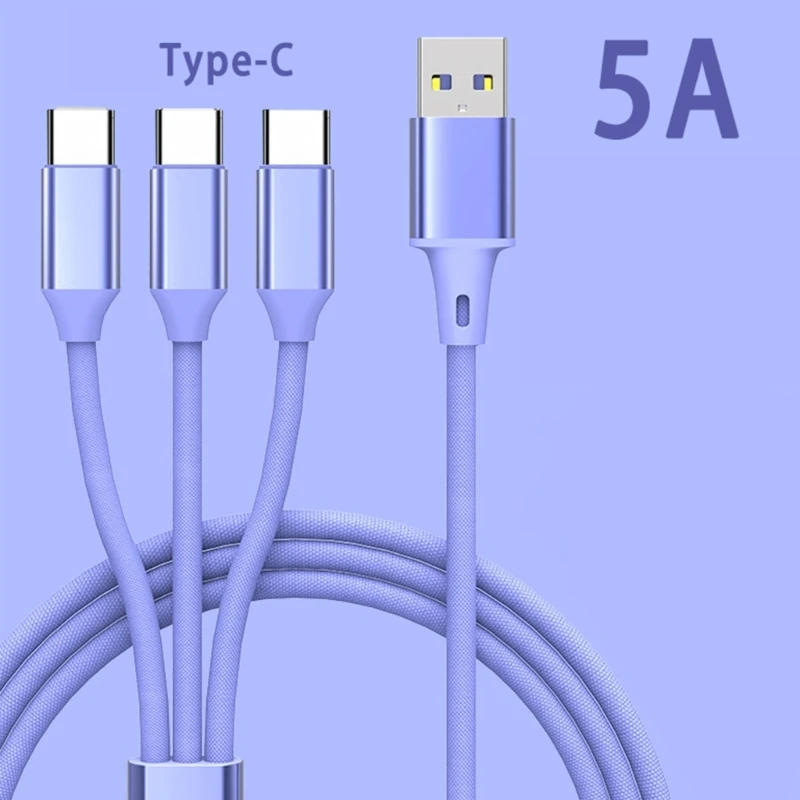 

3 in 1 USB 2.0 TypeA to Micro USB&TypeC Splitter Charging Cable 66W High Speed Micro USB TypeC Charging Cable