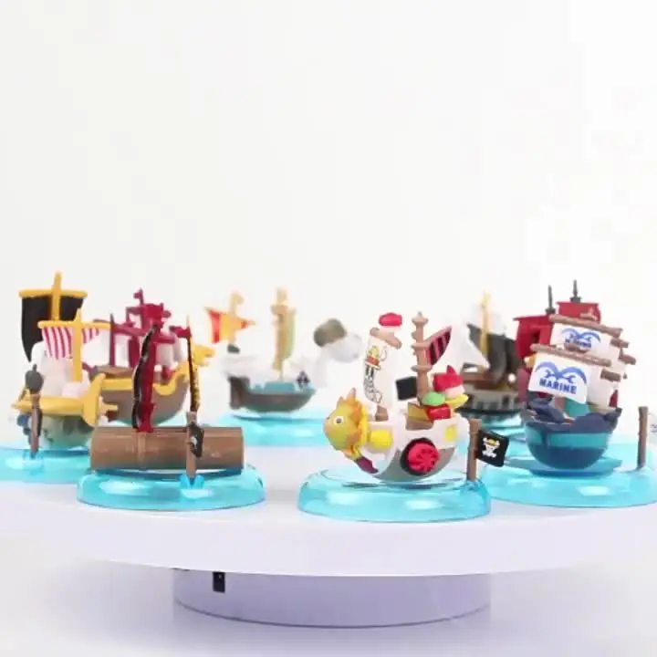 8pcs/set One Piece Anime Thousand Sunny Pirate Ship Navy