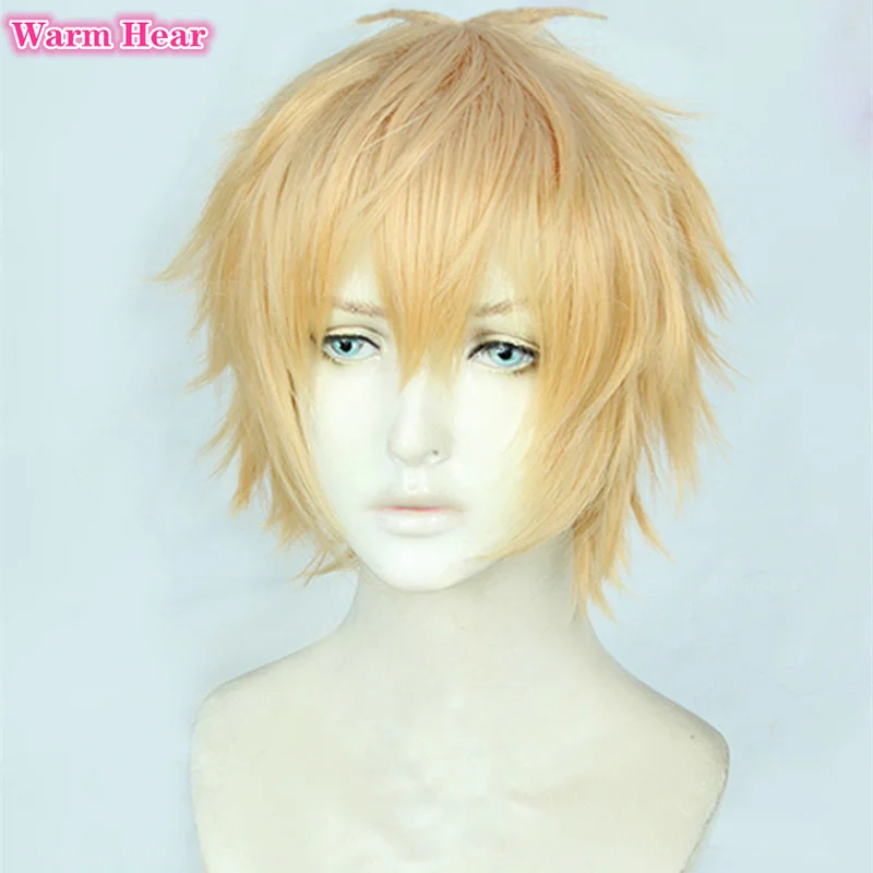  IMEYLE Denji Boy Cosplay Wig Short Blonde Wig Golden Wavy Wig  with Bangs Yellow Curly Wig Men Synthetic Wig for Anime Halloween Costume  Party + Wig Cap : Clothing, Shoes 