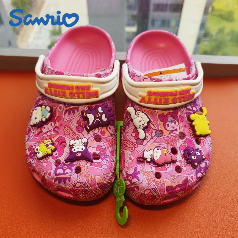 

Sanrio My Melody Pochacco Hello Kitty Cross Summer New Girls Cartoon Cave Shoes Children's Sandals Non-slip Soft Bottom Gifts