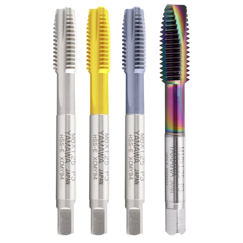1개 일본 야마와 HSSE M5.5-M14 스파이럴 포인트 탭 M5.5 M6 M7 M8 M9 M10 M11 M12 M14 기계용 나사탭 고품질