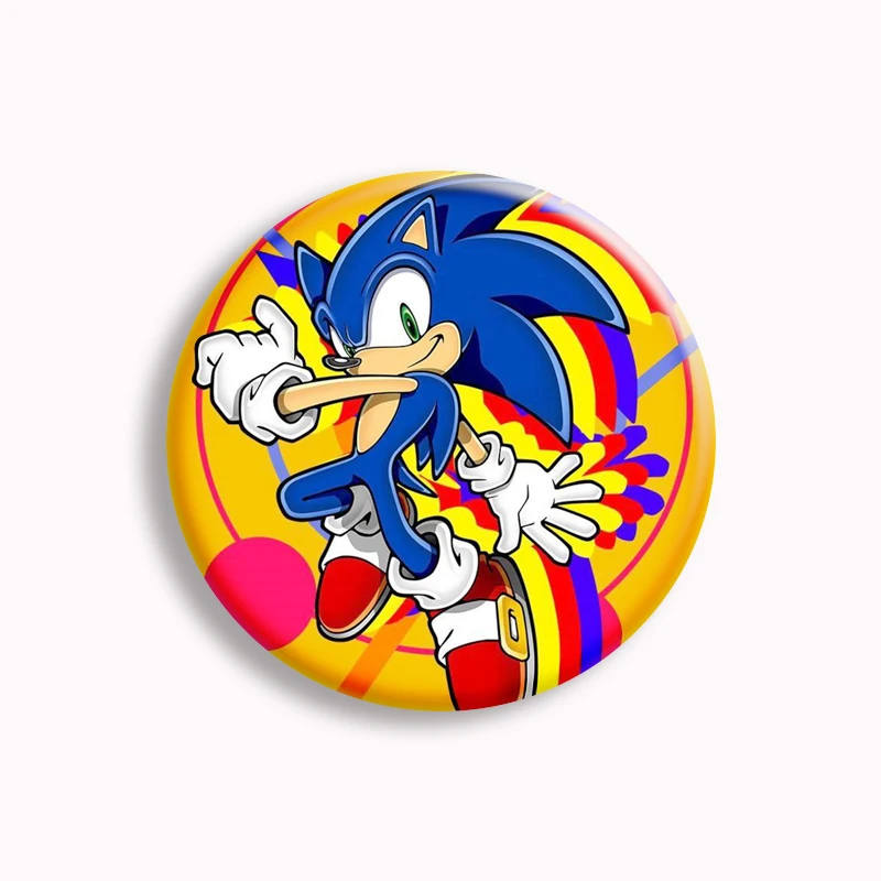 thumbnail image 1 of Broche de dibujos animados de Sonic, broche suave de anime, broche clásico creativo de Sonic, insignia, bolso, accesorios, decoración, regalos para estudiantes, 1 of 5