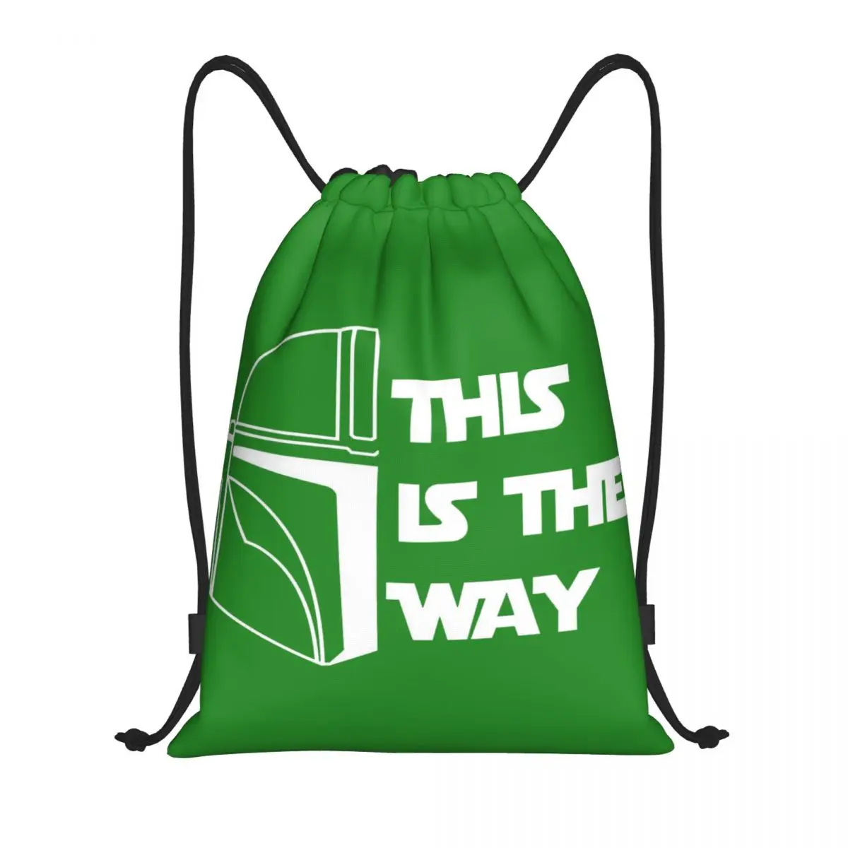 

TV Show Film Drawstring Backpack Sports Gym Bag for Women Men This Is The Way Shopping Sackpack