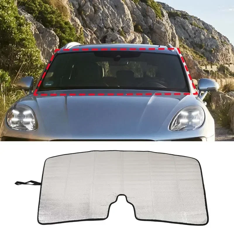 Car Sunshade Windshield Sun Shade For Porsche Macan 2014- Foldable Front Window Cover Visor UV Protection Accessories