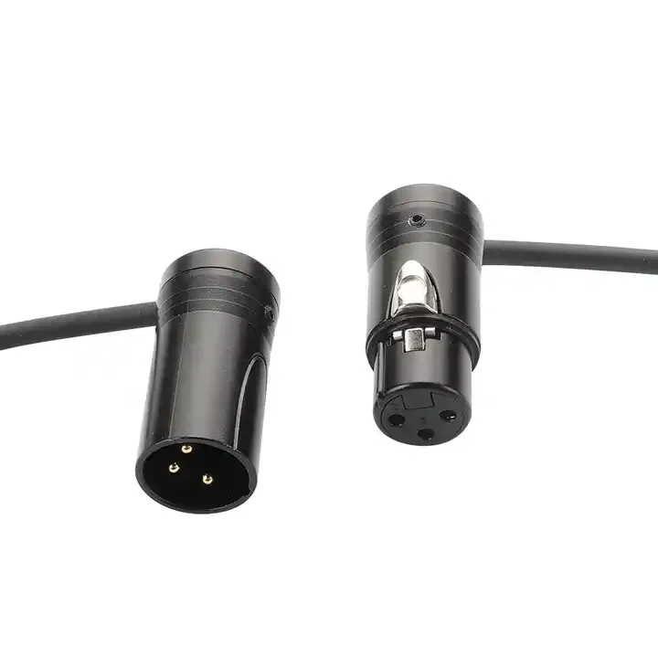 xlr macho para femea plug cabos conector 01