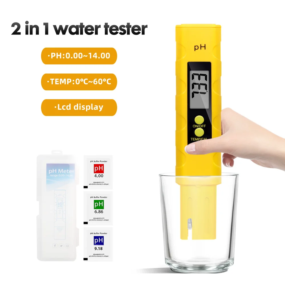Ph Meter Digital Acidità Tester Precisione 0.01 Verificare La Qualità Dell'Acqua Purezza Monitor 0.01 Ph Rivelatore Per Acquario Vino Urine30 % Off