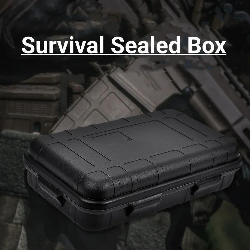1pc ToolBox Survival Sealed Box Outdoor Waterproof Safety Portable Dry Plastic EDC Tools Camping & Hiking Safety & Survival