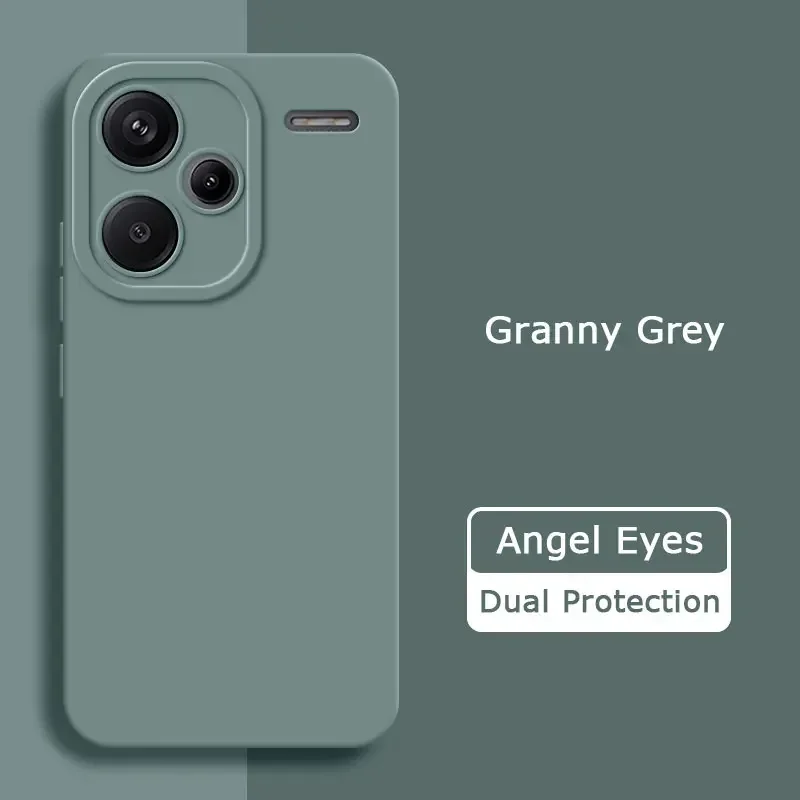 Luxury Angel Eyes Square Liquid Silicone Case - Premium Soft Cover