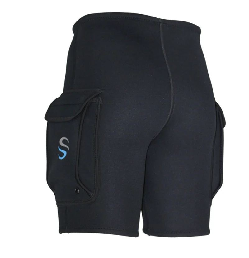 New Men 3mm Neoprene Dive Shorts Jump Scuba Snorkeling Diving Wetsuits Pocket Shorts