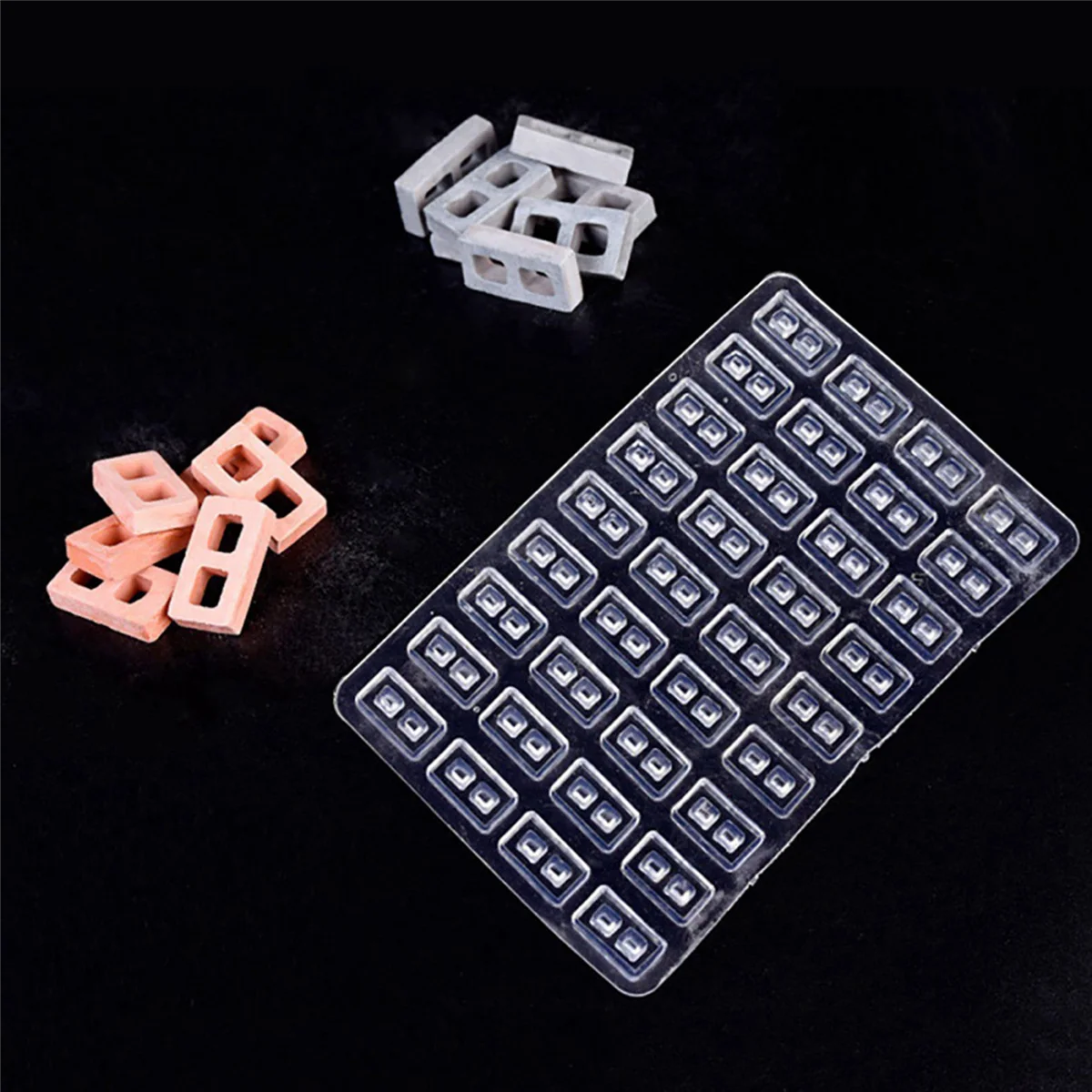 BAAU 1/16 Scale Miniature Model Bricks Mould,8 Pack Simulation Brick Molds DIY Kit for Sand Table Landscape Accessories