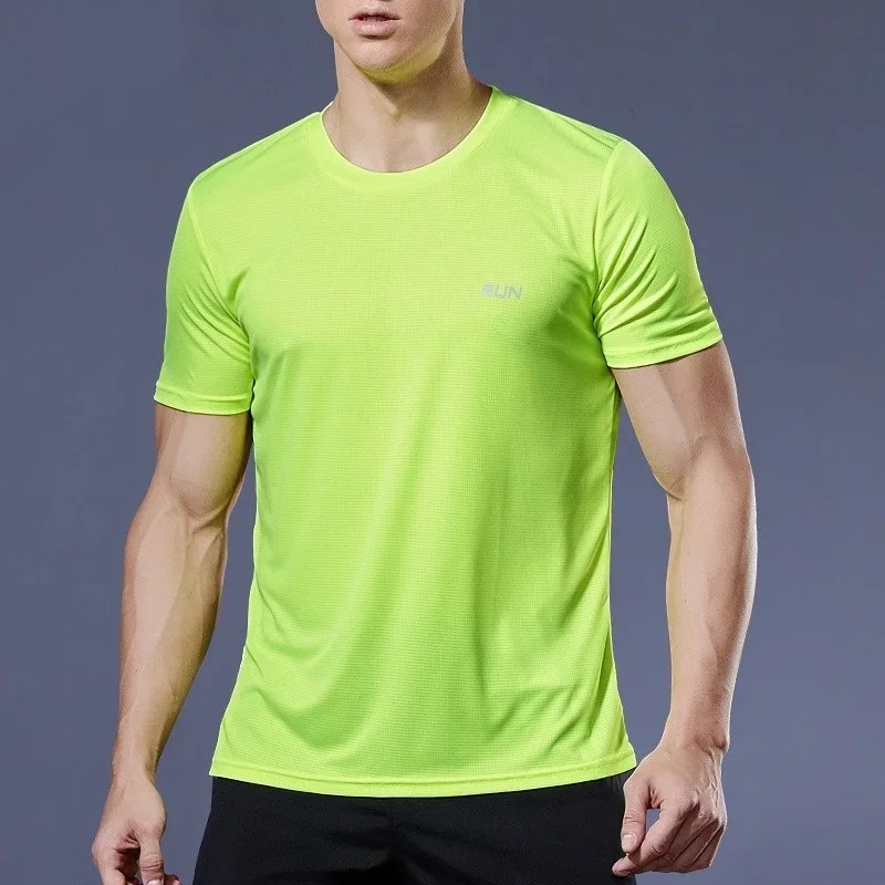Men's Short Sleeve T-Shirt 1 Piece For Running Training Fitness Gym Quick Drying Lightweight Performance quick dry t shirt men undershirt short sleeve undershirt compression t shirt compression shirt