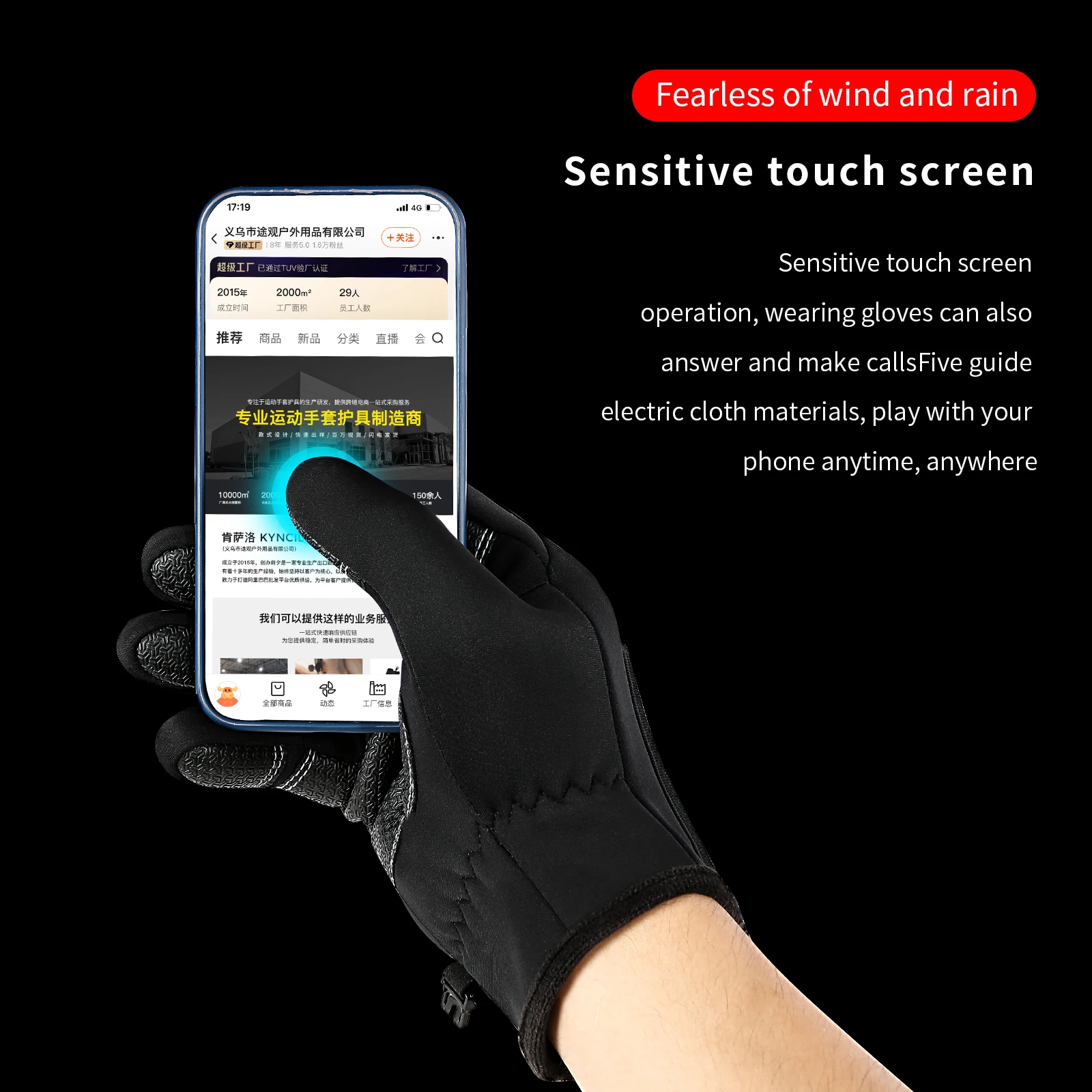 Winter Warm Outdoor Riding Bike Fishing Polar Fleece Gloves Exposed Two-finger Touch Screen Non-slip Waterproof Unisex New Glove