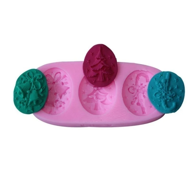 Christmas Tree Shape Silicone Fondant Cake Mold Soap Chocolate Candy Decorating Moulds Fashion Baking Accessorie Supplies