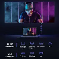 HDTV Male to VGA Male 1080P 60Hz HD Compatible Cable to VGA Adapter Digital to Analog for Computer Laptop 4