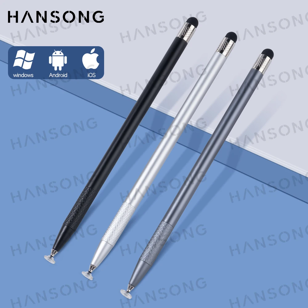 Universal 2 In 1 Stylus Pen Drawing Tablet Schermo Capacitivo Caneta Touch Pen Per Ios Android Ipad Smart Pencil Accessori