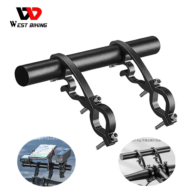 

WEST BIKING 20-32MM MTB Road Bike Handlebar Extender Ultralight Aluminum Alloy Handle Bracket Bar For Phone Bike Computer Lights