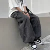 Fall Men's Wide Leg Harlan Jeans American Hip Hop Retro Workwear Trousers Casual Loose Fit Denim Pants Fashionable Brand