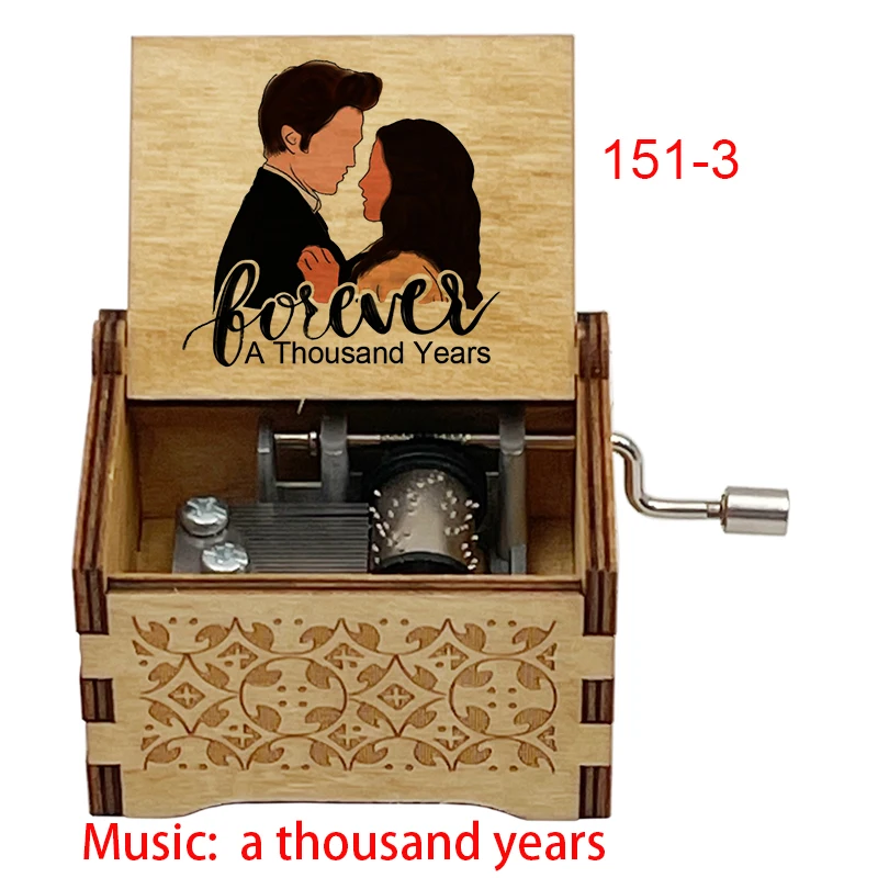 Caja de música de mil años, caja de música de madera para novia, esposa, amiga, boda, Año Nuevo, película de Navidad, fans de música, regalos