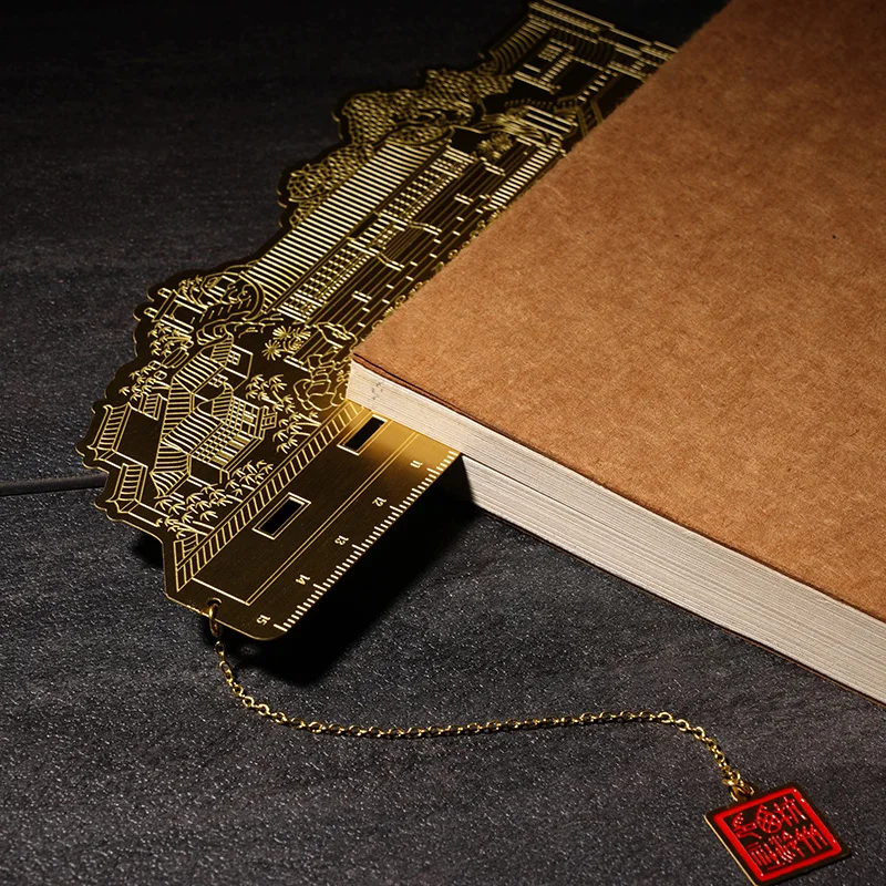 금속 책갈피 자 - 학생, 교사, 사무실, 학교용 책갈피 측정 도구