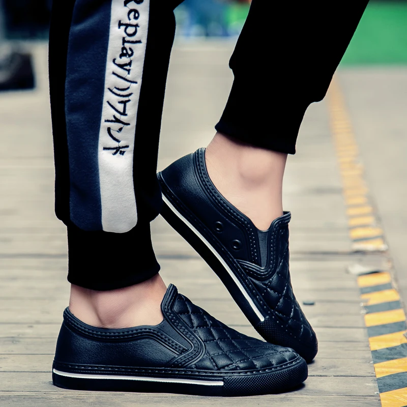 

Shoes for Men 2023 High Quality Slip on Leather Casual Shoes Autumn Round Toe Solid Low-heeled Comfortable Casual Shoes Men