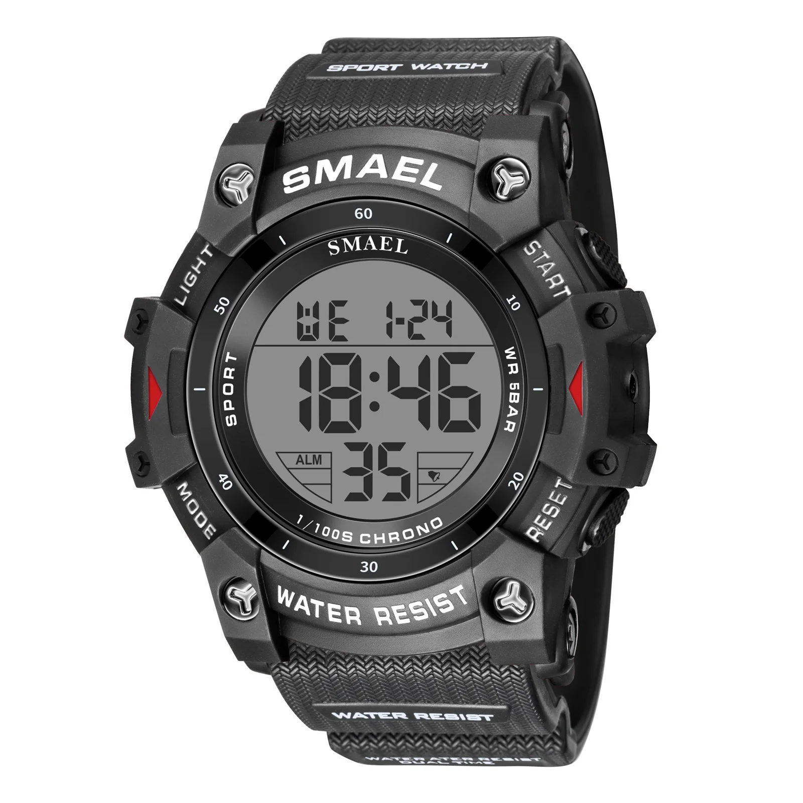 Men's Waterproof LED Digital Sports Watch - Multifunctional Stopwatch & Alarm Clock, Lightweight Design