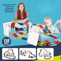 Changeable Track With LED Light-Up Race Car Racing Track Set Flexible  Railway Assembled Track Birthday Gift For Kids Boys Toy