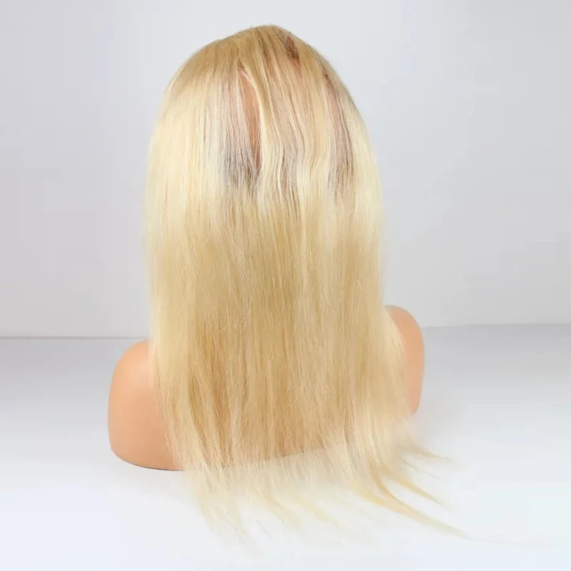 613 Color Honey Blonde 360 Lace Frontal Closure Straight Human Hair Remy Transparent Lace Frontal 16 18 20 Inch Pre-Plucked