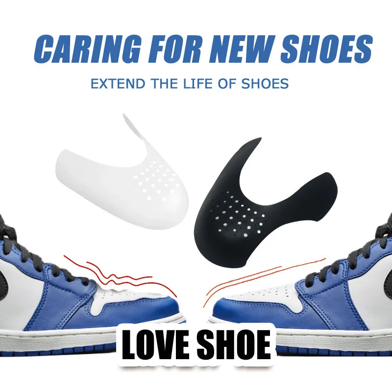 10 Pairs Anti Crease Protector for Sneaker Bending Crack Toe Cap Support Shoe Stretcher Extender Anti Fold Protection Shoes Tree