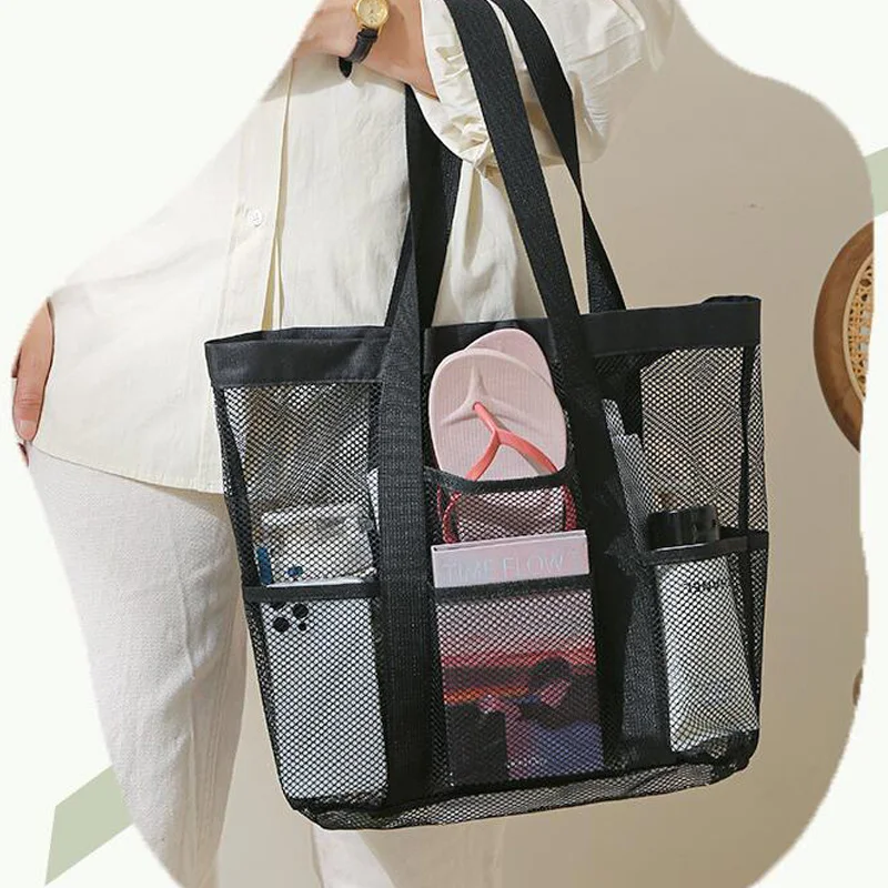 

Large Mesh Dive Tote Bag with Separated Inner Compartment,Portable Shower with Durable Handle