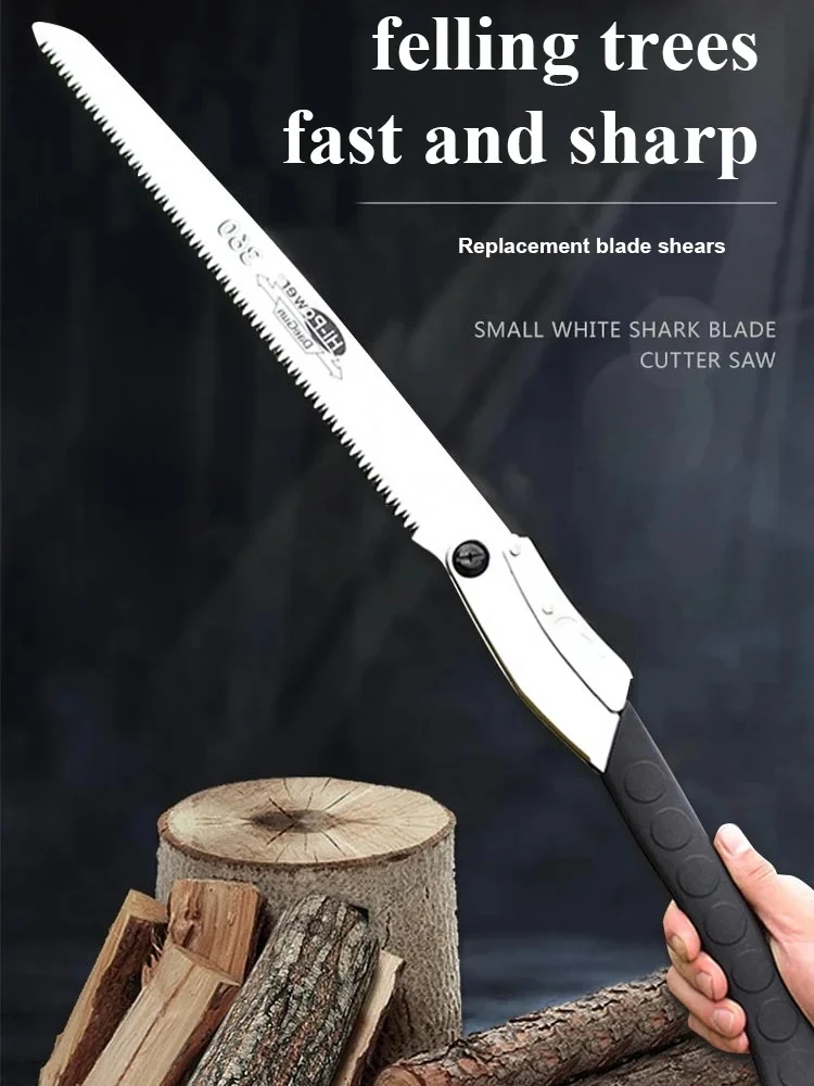 folding logging saw 14inch manganese steel For Wood Branches Cutting Tree Trimming Bamboo Pruning Bone 3 sided tooth safety lock