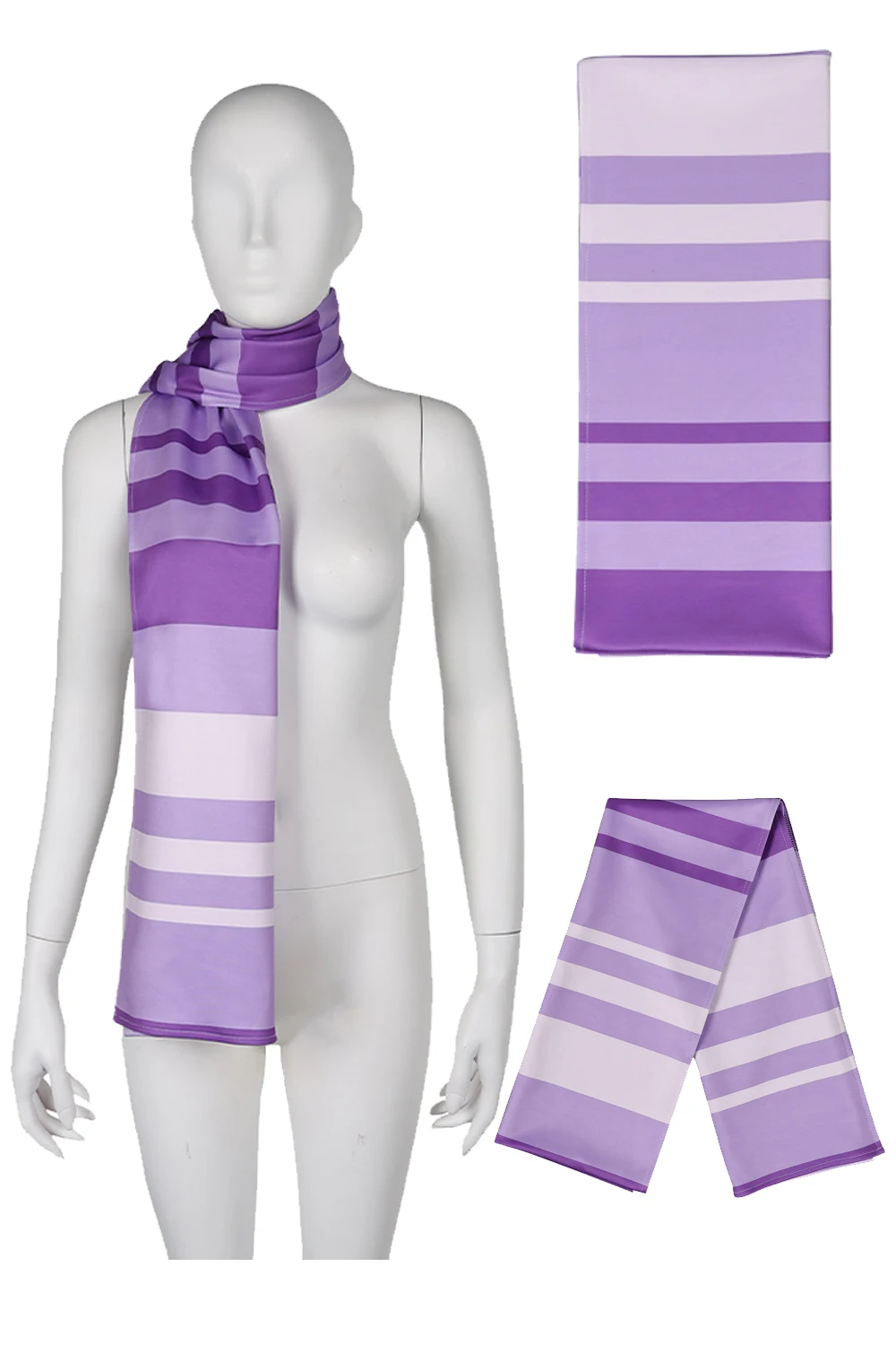 

Asha Cosplay Purple Stripe Scarf Costume Accessories Cartoon Princess Neck Scarf Women Adult Girls Halloween Party Suits Props