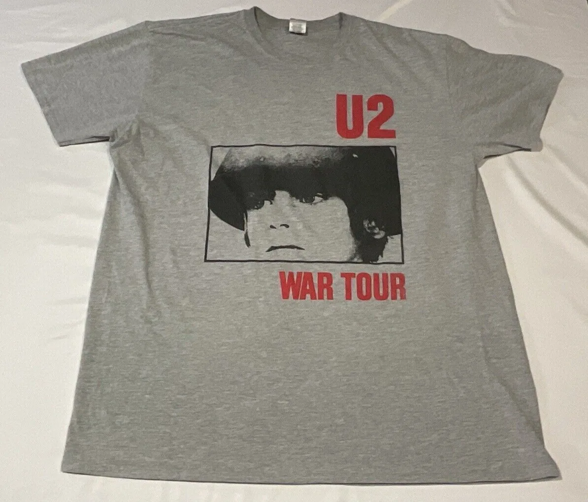 U2 Band War Tour Concert T-Shirt Gildan (2Xl, Usata)