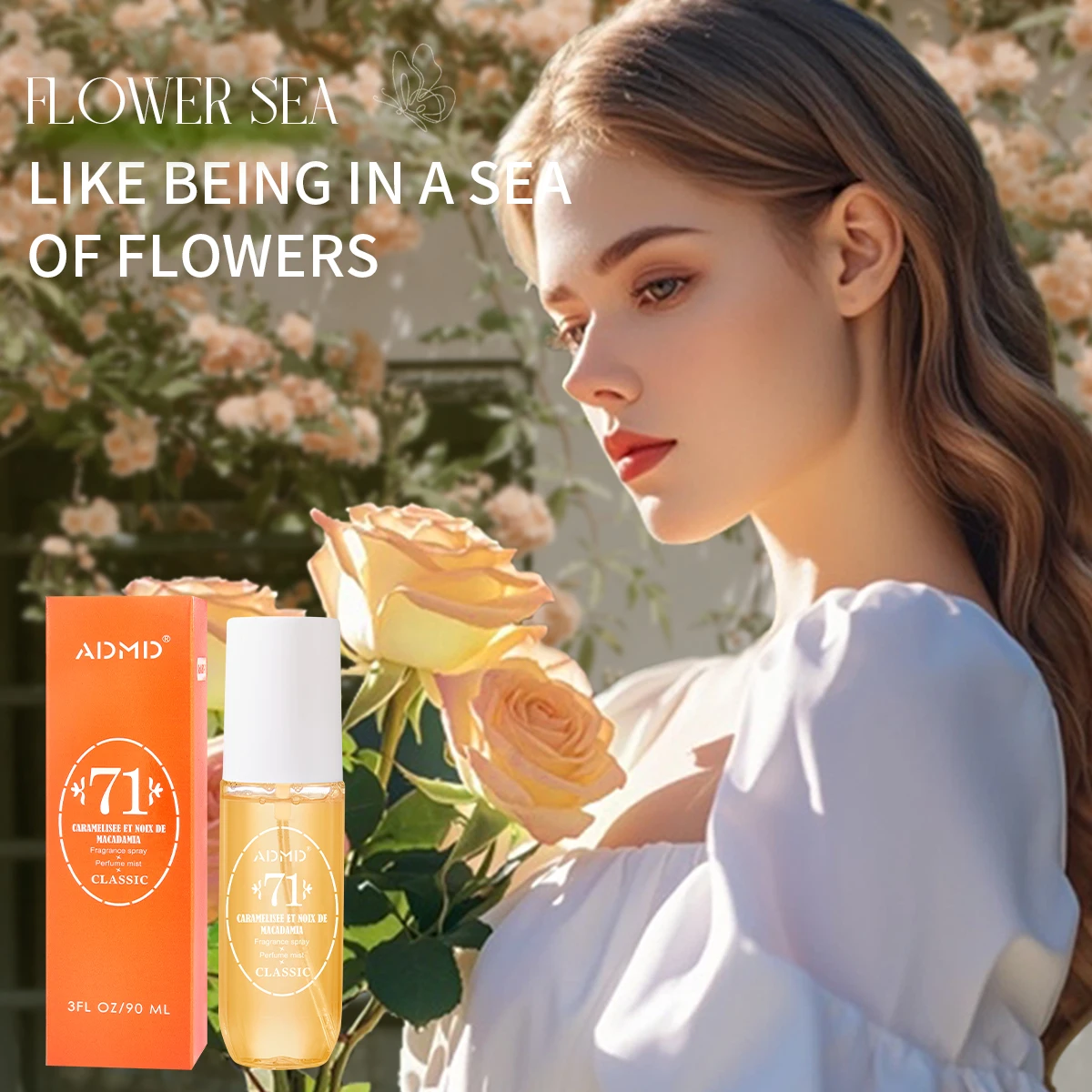 Brazilian digital perfume body perfume fragrance spray alcohol-free body perfume long-lasting fragrance 90ML 2