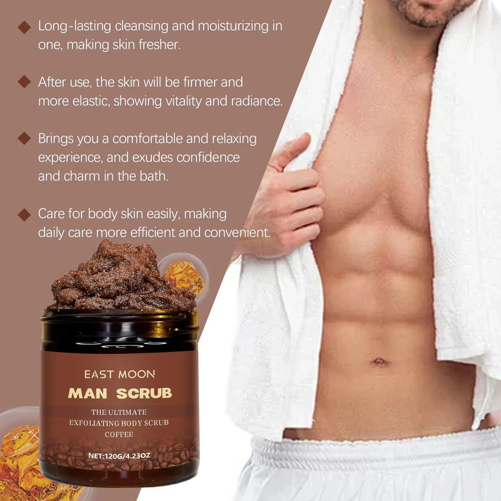 East Moon Coffee Men Crema Scrub Nutriente Per Il Corpo Idratazione Profonda Mantenere Ammorbidire La Pulizia Per La Cura Della Pelle Morta Scrub Esfoliante 1