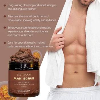 East Moon Coffee Men Crema Scrub Nutriente Per Il Corpo Idratazione Profonda Mantenere Ammorbidire La Pulizia Per La Cura Della Pelle Morta Scrub Esfoliante 1