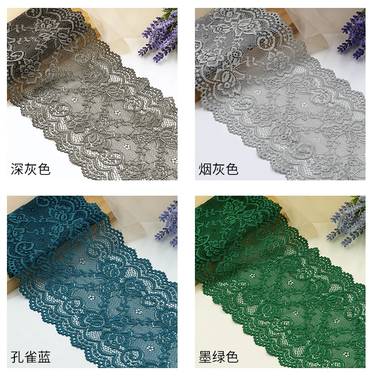 Elastic Hollow Out Floral Embroidered Lace Ribbon DIY Apparel Sewing Fabric Home Textile Decoration 15cm lace ribbon lace fabric lace sewing supplies lace sewing accessories lace garment accessories lace accessories lace decoration