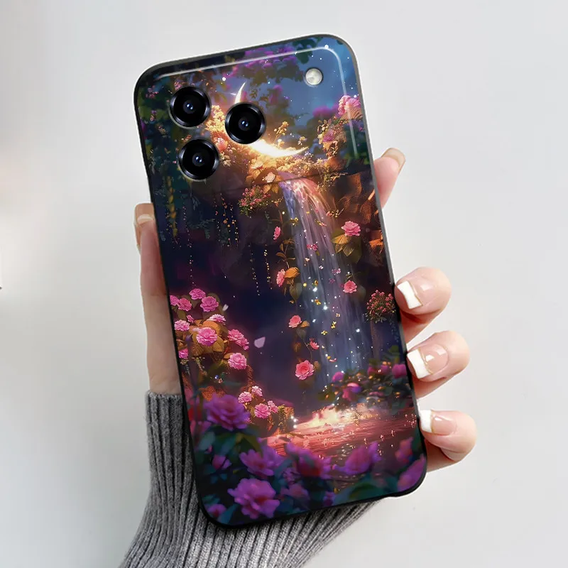 Cute Love Rabbit Cartoon Black Soft Silicone Protective Phone Case
