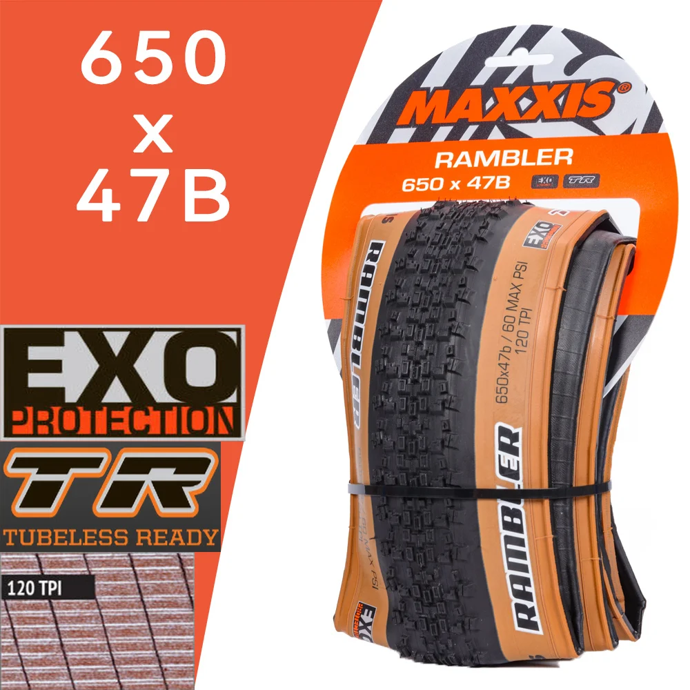 Maxxisランブラー折りたたみ道路自転車タイヤ650x47B 700x3 8/40/45