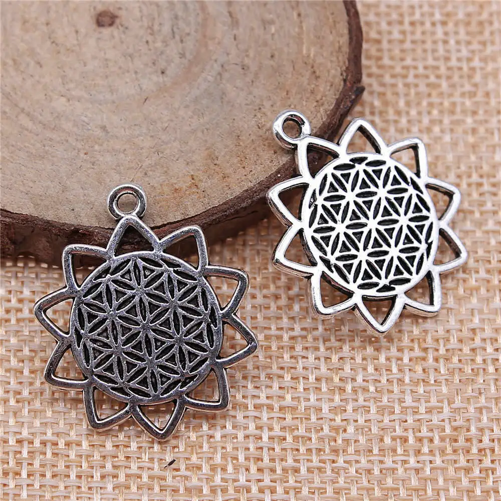 

Men Accessories The Flower Of Life The Seed Of Life Charms Jewellery Making Supplies 29x25mm 10pcs