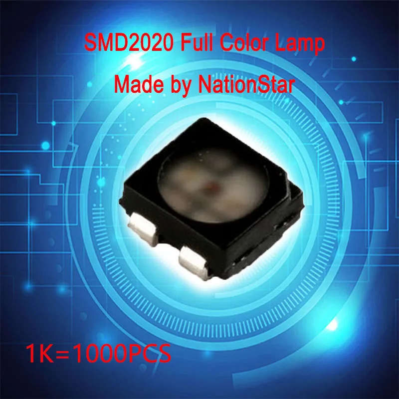 NationStar SMD2020 풀 컬러 LED 램프, LED 디스플레이 유지 보수에 사용, 실내 RGB 구성 요소, 4 피트
