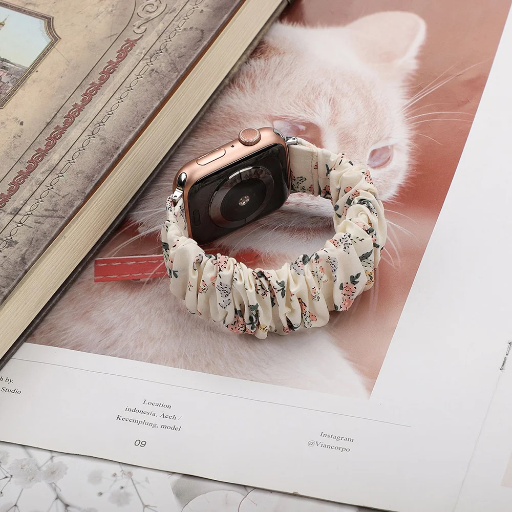 Printed Elastic Scrunchie Watch Strap
