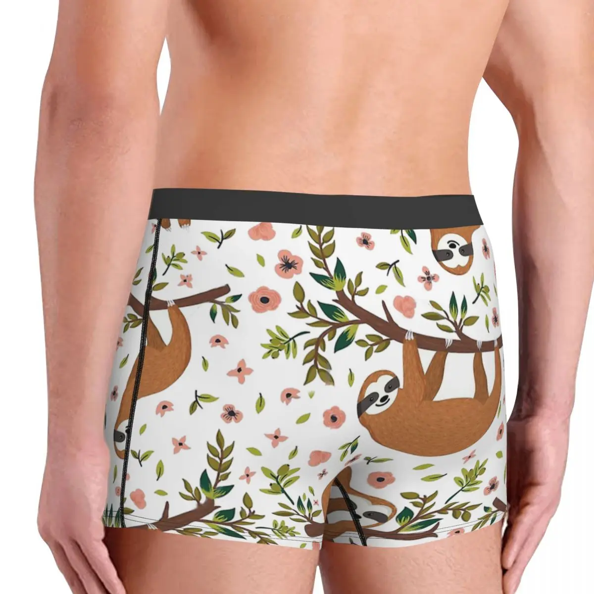 Cute Sloths Chibi Mini Underpants Breathbale Panties Man Underwear Ventilate Shorts Boxer Briefs