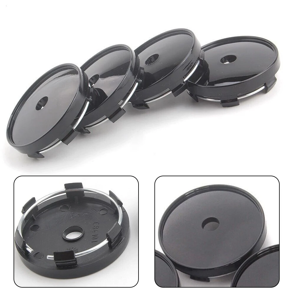 

4pcs 60mm New ABS Black / Silver Universal Car Wheel Hub Center Cap Cover For Most Cars Trucks Wheels Tires & Parts Wear Parts