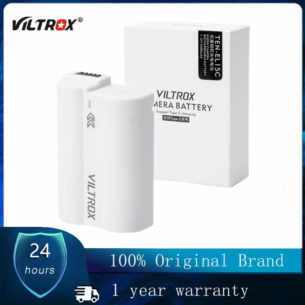 

VILTROX TEN-EL15C Camera Battery 2400mAh for Nikon D500 D600 D750 D800 D810 D850 D7500 Z5 Z6 Z6II Z7 Z7II