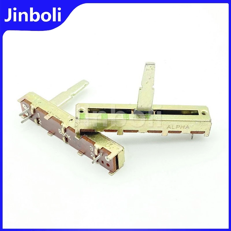 1PCS 45mm B50K B503 Single 3Pins Straight Sliding Potentiometer Mixer Adjustment Fader Slide Stroke 30mm Handle Length 20mm